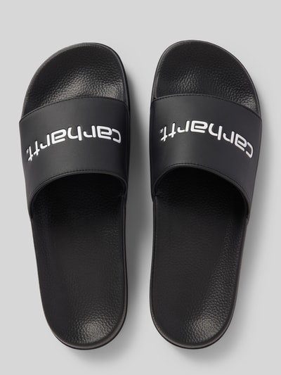 Carhartt Work In Progress Slippers met labelopschrift Zwart - 3