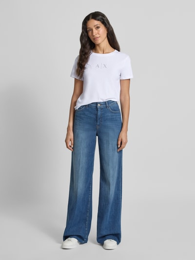 ARMANI EXCHANGE Regular fit T-shirt van puur katoen met logoprint Wit - 1