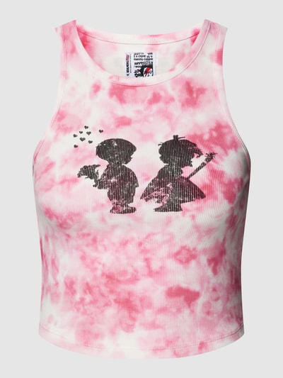 Guess Tanktop met ronde hals, model 'BOY AND GIRL' Lichtroze - 2