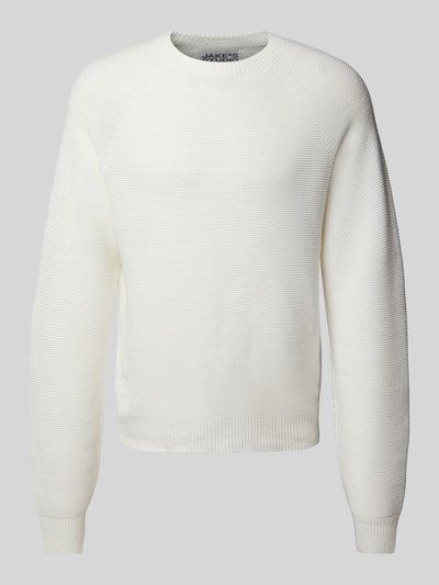 JAKE*S STUDIO MEN Strickpullover mit Rundhalsausschnitt Offwhite 1