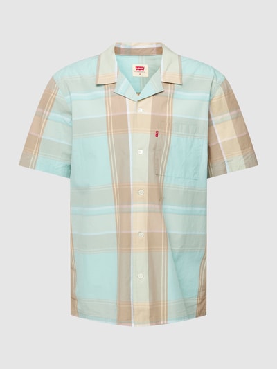 Levi's® Regular Fit Freizeithemd mit Tartan-Karo Modell 'THE SUNSET CAMP' Tuerkis Melange 2