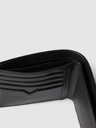 Tommy Hilfiger Portemonnaie aus Nappaleder mit Allover-Label-Muster Black 3