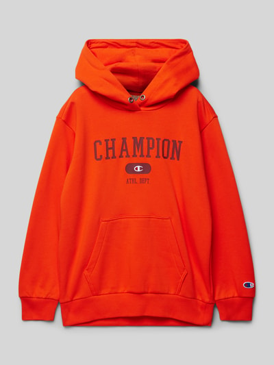 CHAMPION Hoodie mit Label-Print Hellrot 1