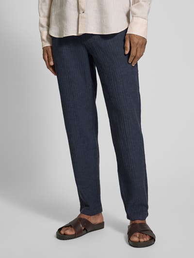 Lindbergh Relaxed fit van een mix van katoen en linnen met steekzakken Donkerblauw - 4