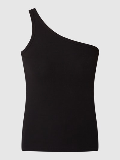 Modström One shoulder-top met stretch, model 'Igor' Zwart - 2