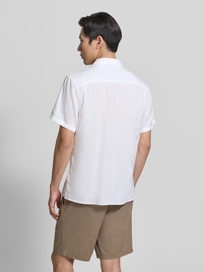 CK Calvin Klein Regular Fit Freizeithemd aus Leinen-Lyocell-Mix Weiss 5
