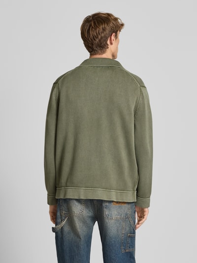 Marc O'Polo Denim Relaxed fit gebreid jack van puur katoen  Olijfgroen - 5