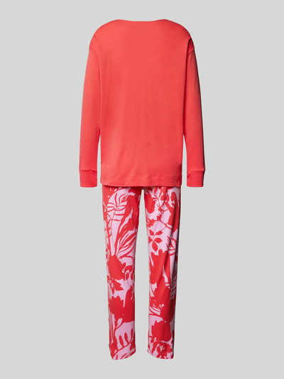 Schiesser Pyjama mit V-Ausschnitt Modell 'Modern Nightwear' Rot 3