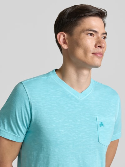 LERROS Regular Fit T-Shirt mit V-Ausschnitt Tuerkis 3