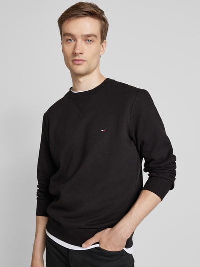 Tommy Hilfiger Sweatshirt mit Label-Stitching Black 3