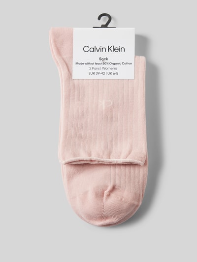 CK Calvin Klein Socken mit Label-Detail im 2er-Pack Rosa 3