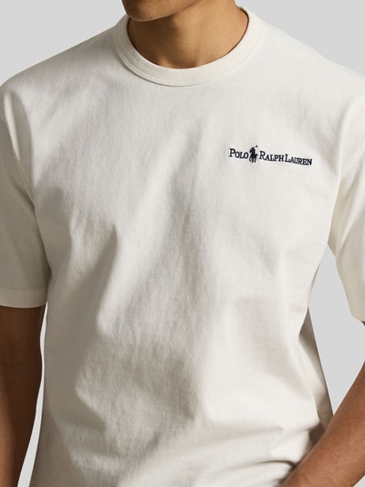 Polo Ralph Lauren Relaxed Fit T-Shirt aus reiner Baumwolle Offwhite 3