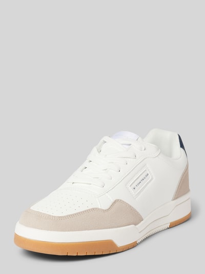 Tom Tailor Low Top Sneaker aus hochwertigem Kunstleder mit Color Blocking Weiss 1