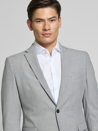 s.Oliver BLACK LABEL Slim Fit Sakko in feinem Webmuster Hellgrau 3