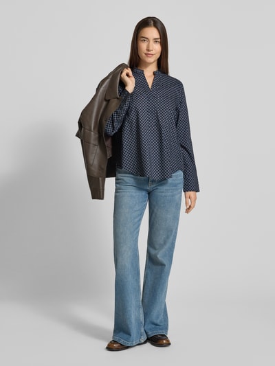 Marc O'Polo Regular Fit Tunika-Bluse aus reiner Baumwolle Marine 1