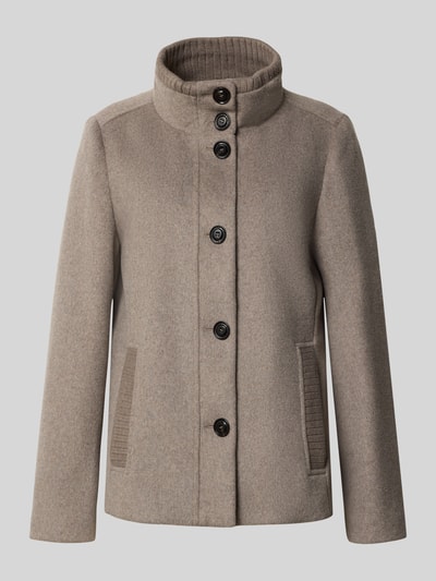 s.Oliver RED LABEL Slim fit jack met wol Taupe gemêleerd - 2