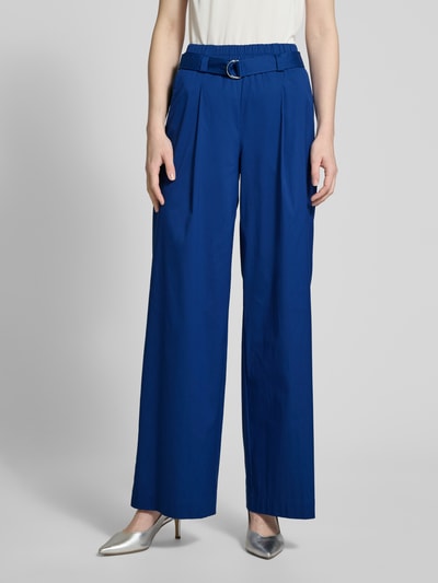 Windsor Spodnie materiałowe z szerokimi nogawkami i paskiem Królewski niebieski 4