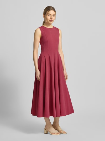 Jake*s Collection Midi-jurk met Ronde hals Rood - 1