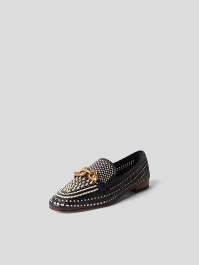 Tory Burch Penny Loafer in Flecht-Optik Dunkelblau 2