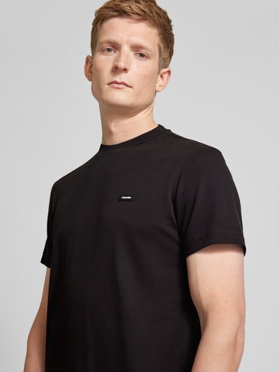 CK Calvin Klein T-shirt z detalem z logo Czarny 3