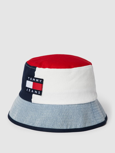 Tommy Jeans Vissershoedje in colour blocking design model HERITAGE BUCKET HAT Marineblauw