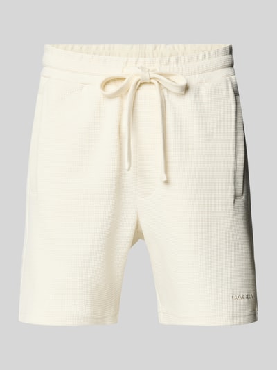 GABBA Regular Fit Sweatshorts mit Strukturmuster Modell 'Tim' Ecru 2