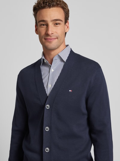 Tommy Hilfiger Strickjacke mit Label-Stitching Marine 3