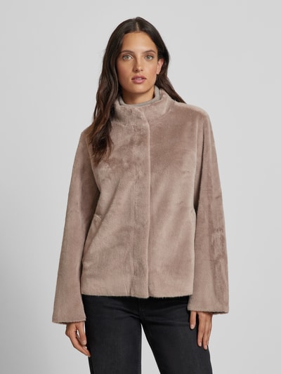 Fynch-Hatton Jacke mit Kunstfellbesatz Modell 'EASY' Taupe 4