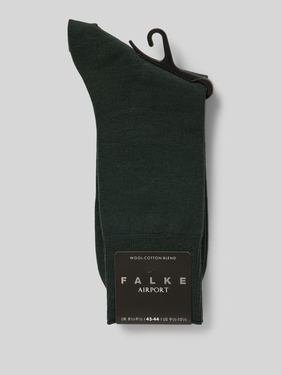 Falke Socken mit Label-Detail Modell 'AIRPORT' Dunkelgruen 3