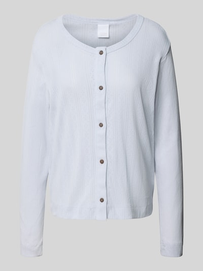 CCDK Copenhagen Pyjamabovendeel met ajourpatroon, model 'Jessica' Lichtblauw - 1