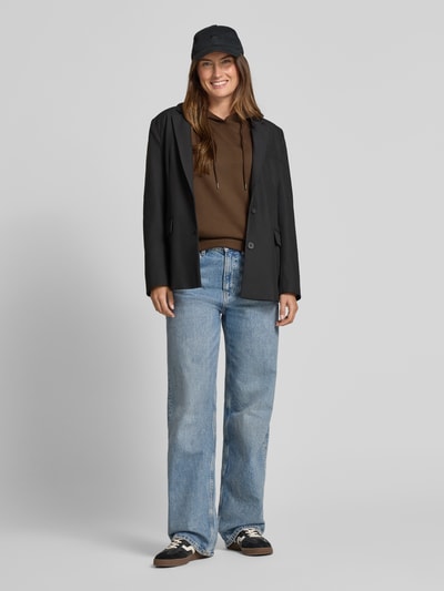 MSCH Copenhagen Hoodie aus Viskose-Mix mit Eingrifftaschen Modell 'IMA' Dunkelbraun 1