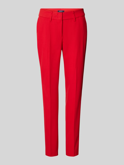 Gardeur Regular fit stoffen broek met persplooien, model 'DENISE8' Rood - 2