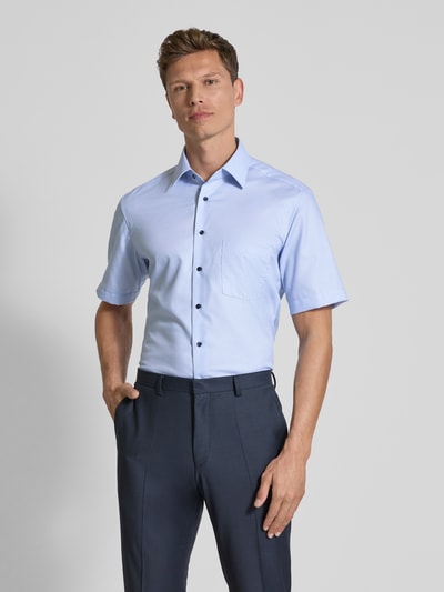 ETERNA Modern fit zakelijk overhemd met knoopsluiting Blauw - 4