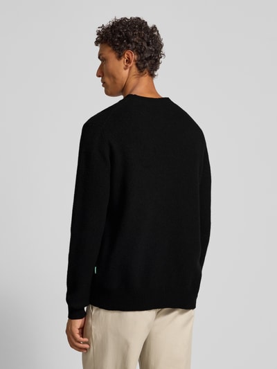 ANNARR Pullover van merinowol, model 'RAGI' Zwart - 5