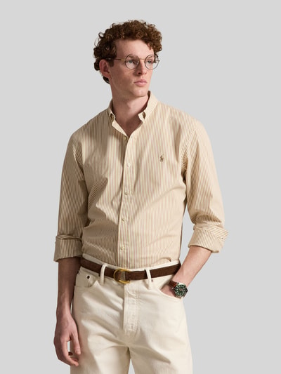 Polo Ralph Lauren Regular Fit Freizeithemd aus Baumwoll-Mix Beige 4