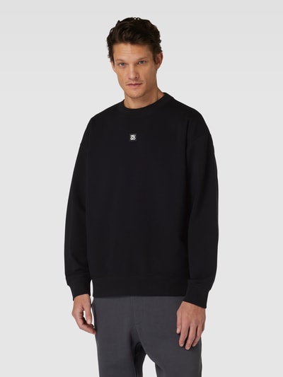 HUGO Sweatshirt mit Label-Patch Black 4