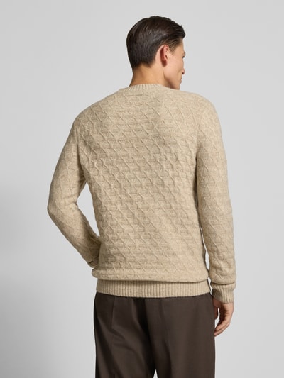 Jack & Jones Premium Gebreide pullover met ribboorden, model 'BLASIMON' Beige - 5