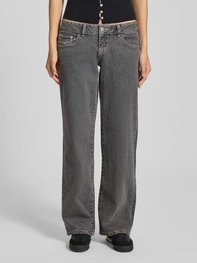 Gina Tricot Ultra low wide leg jeans in 5-pocketmodel Lichtgrijs - 4