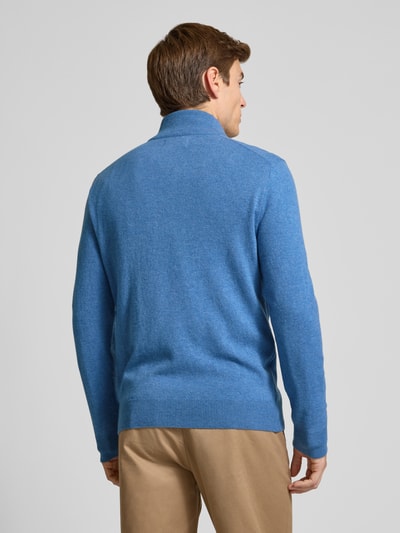 Polo Ralph Lauren Sweter z dzianiny z wełny ze stójką i zamkiem błyskawicznym Oceaniczny 5