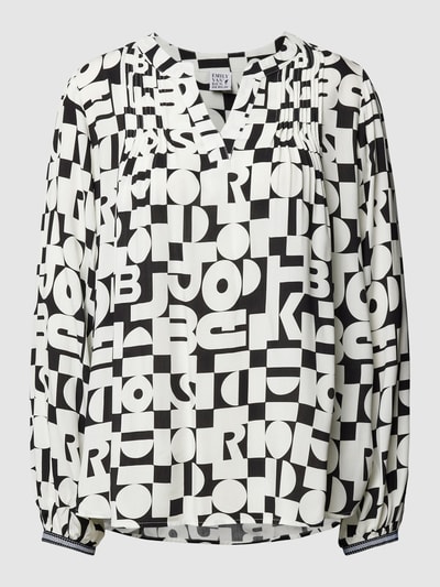 Emily Van den Bergh Blouse met all-over motief Zwart - 2