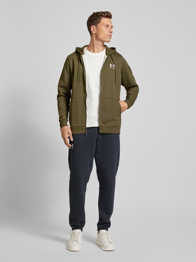 Under Armour Sweatjacke mit Label-Stitching Oliv 1