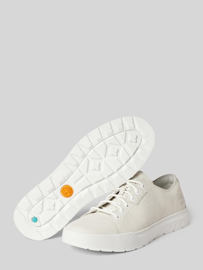 Timberland Sneakersy ze skóry w jednolitym kolorze Biały 3