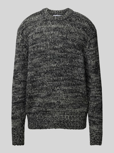 SELECTED HOMME Strickpullover mit Rundhalsausschnitt Modell 'PEPPER' Anthrazit Melange 2