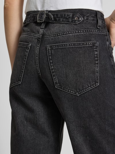 Topshop Jeansy z szerokimi nogawkami w 5 kieszeni model 'INCH' Czarny 3