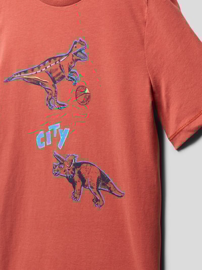 s.Oliver RED LABEL T-Shirt mit Motiv-Print Terrakotta 2