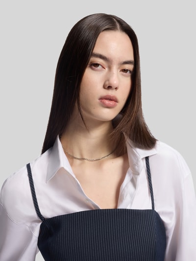 HUGO Top bluzkowy o kroju regular fit z cienkimi ramiączkami model 'CALITA' Granatowy 3