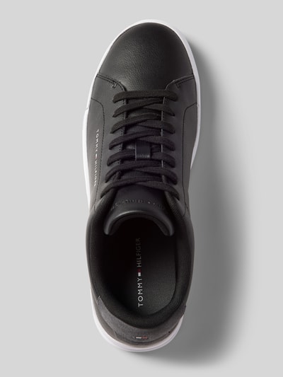 Tommy Hilfiger Sneakers van leer, model 'COURT' Zwart - 3