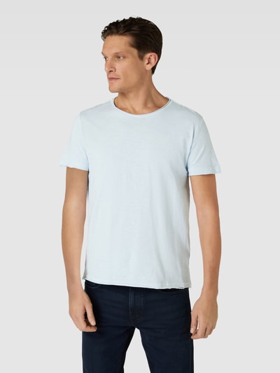 GABBA T-shirt in effen design, model 'Konrad' Marineblauw - 4