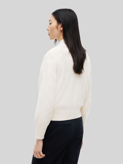 Tommy Jeans Regular Fit Pullover aus Baumwoll-Woll-Mix Weiss 5