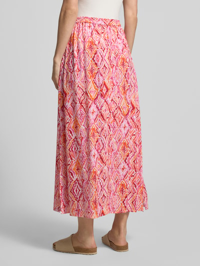 VERO MODA Uitlopende maxirok van pure viscose model 'EASY JOY' Roze gemêleerd - 5
